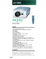 Предварительный просмотр 2 страницы Canon LV-7255 Brochure