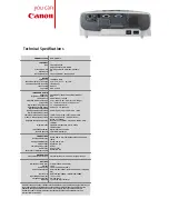 Preview for 2 page of Canon LV-7260 Specifications