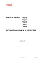 Preview for 1 page of Canon LV-7290 Command Specifications