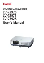 Preview for 1 page of Canon LV-7292S User Manual