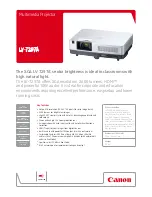 Предварительный просмотр 1 страницы Canon LV-7297A Brochure & Specs