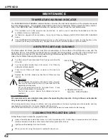 Предварительный просмотр 42 страницы Canon LV-7325 Owner'S Manual