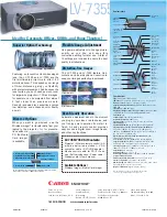 Предварительный просмотр 2 страницы Canon LV-7350 Brochure & Specs