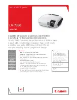 Canon LV-7380 Specifications preview