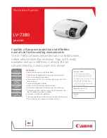 Preview for 1 page of Canon LV-7380 Specifications