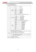 Preview for 28 page of Canon LV-7392A Command List