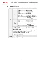 Предварительный просмотр 29 страницы Canon LV-7392A Command List