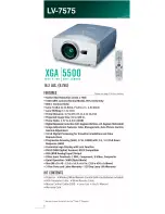 Предварительный просмотр 2 страницы Canon LV-7575 Brochure & Specs