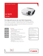 Preview for 1 page of Canon LV-8215 Specifications