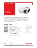 Canon LV-8215 Specifications предпросмотр