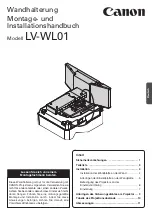 Предварительный просмотр 25 страницы Canon LV-8235 UST Assembly And Installation Manual