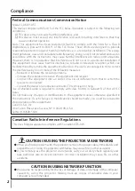 Preview for 2 page of Canon LV-8235 UST Set Up And Operation Manual