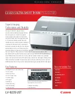 Canon LV-8235 Specifications preview