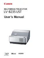 Preview for 1 page of Canon LV-8235 User Manual
