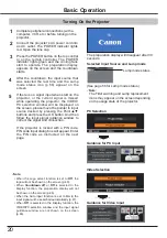 Предварительный просмотр 20 страницы Canon LV-8320 User Manual