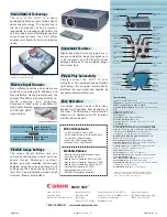 Preview for 2 page of Canon LV-S1 Brochure & Specs