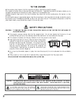 Предварительный просмотр 2 страницы Canon LV-S2 Owner'S Manual