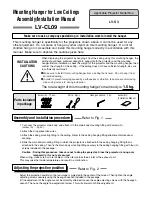 Preview for 1 page of Canon LV S3 - SVGA LCD Projector Assembly & Installation Manual