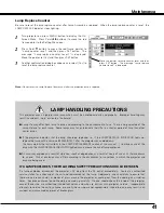 Preview for 41 page of Canon LV S3 - SVGA LCD Projector Owner'S Manual