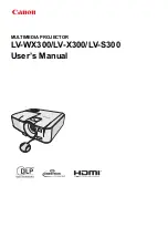 Preview for 1 page of Canon LV-WX300 User Manual