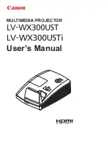 Canon LV-WX300UST User Manual preview