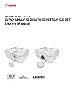 Preview for 1 page of Canon LV-WX320 User Manual