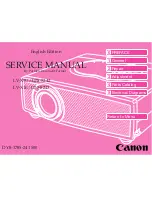Canon LV-X1J Service Manual preview