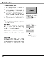 Предварительный просмотр 20 страницы Canon LV-X4 Owner'S Manual