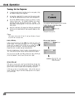 Preview for 20 page of Canon LV-X4E Owner'S Manual