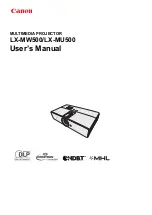 Предварительный просмотр 1 страницы Canon LX-MU500 User Manual