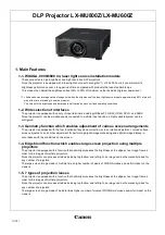 Preview for 1 page of Canon LX-MU800Z Manual