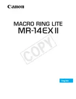 Canon Macro ring lite MR-14EX II User Manual preview