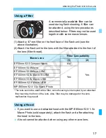 Preview for 17 page of Canon Macro ring lite MR-14EX II User Manual