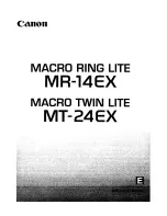 Preview for 1 page of Canon Macro Ring Lite MR-14EX Instructions Manual