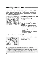 Preview for 14 page of Canon Macro Ring Lite MR-14EX Instructions Manual