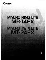 Preview for 1 page of Canon Macro Ring Lite MR-14EX Manual