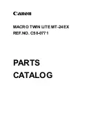 Предварительный просмотр 1 страницы Canon Macro Twin Lite MT-24EX Parts Catalog