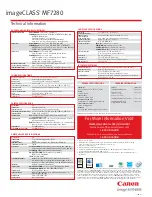 Предварительный просмотр 4 страницы Canon MF7280 - ImageCLASS B/W Laser Brochure & Specs