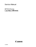 Canon MF8100 Series Service Manual preview