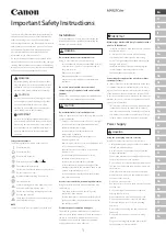 Предварительный просмотр 1 страницы Canon MF832Cdw Important Safety Instructions Manual