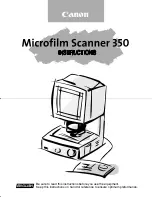 Предварительный просмотр 1 страницы Canon Microfilm Scanner 350 Instruction Manual