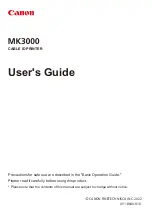 Предварительный просмотр 1 страницы Canon MK3000 User Manual