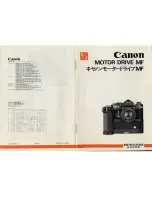 Canon motor drive mf Instruction Manual предпросмотр