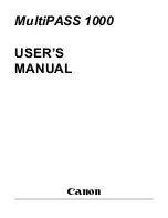 Canon MP 1000 User Manual preview