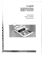 Preview for 1 page of Canon MP12D Instructions Manual