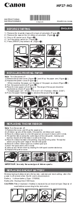 Canon MP27-MG User Manual preview