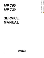 Canon MP730 - MultiPASS Color Inkjet Service Manual preview