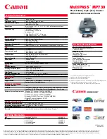 Preview for 2 page of Canon MP730 - MultiPASS Color Inkjet Specifications