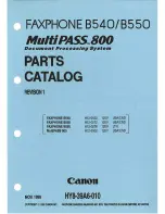 Canon MultiPASS 800 Parts List preview