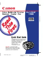 Preview for 1 page of Canon MultiPASS C5500 Quick Start Manual